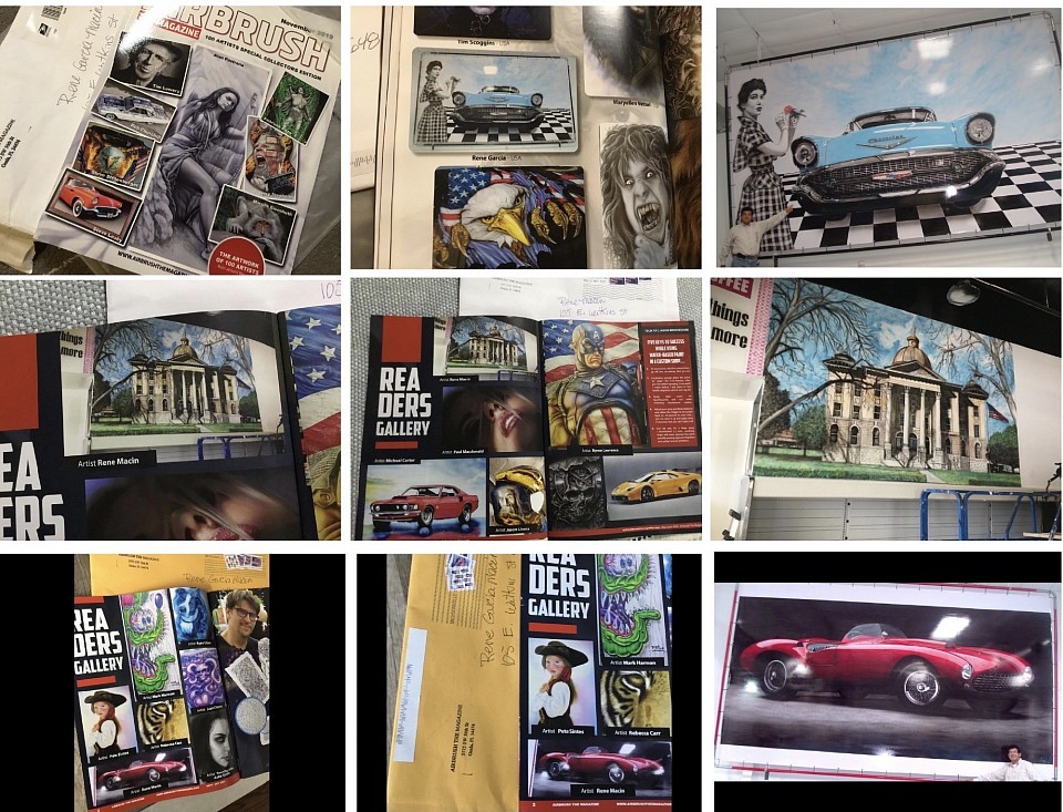 A great honor to be part of the publications of a prestigious airbrushing magazine, and here my murals are published.