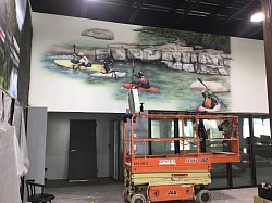Mural in process
