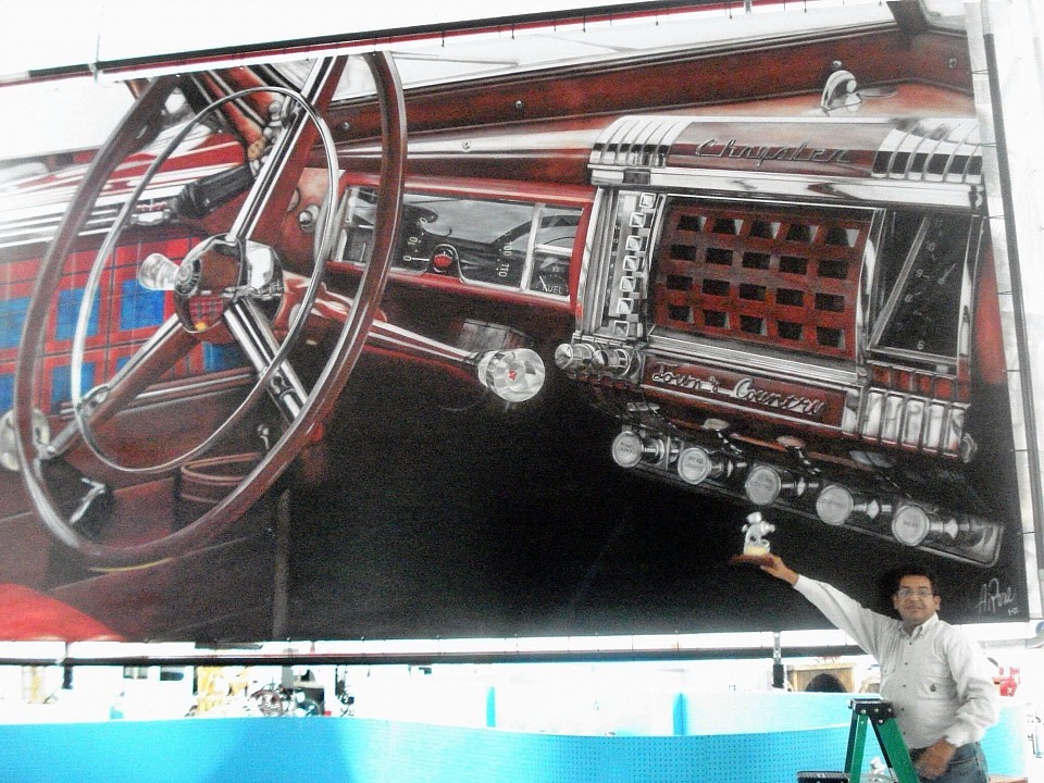 First International Airbrushing Competition, held on August 14, 2013, by the A.P.A. (Argentine Aerographers Association). Buenos Aires, Argentina. 1st Place entry in the Automotive Paint Mural category.