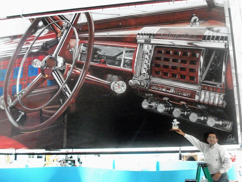 First International Airbrushing Competition, held on August 14, 2013, by the A.P.A. (Argentine Aerographers Association). Buenos Aires, Argentina. 1st Place entry in the Automotive Paint Mural category.