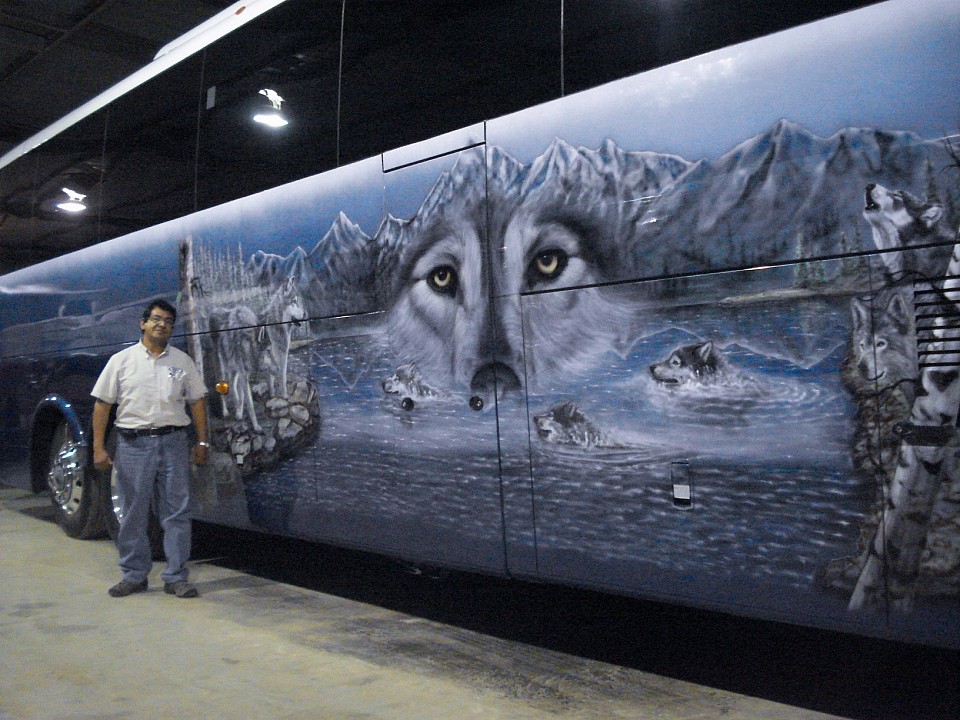 First International Airbrushing Competition, held on August 14, 2013, by the A.P.A. (Argentine Aerographers Association). Buenos Aires, Argentina. 1st Place entry in the Automotive Paint Mural category.